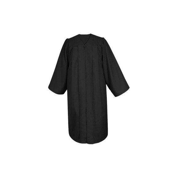 Matte Black High School/Bachelor Graduation Gown 5'-5'2" - Picture 1 of 1